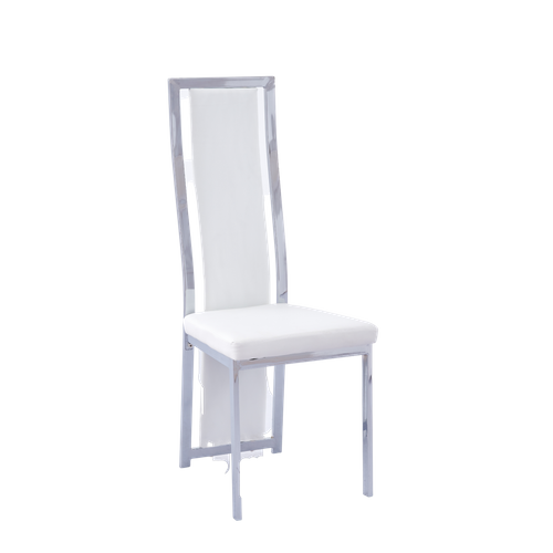 Lot De Chaises Dana Simili Cuir Contour Chromé