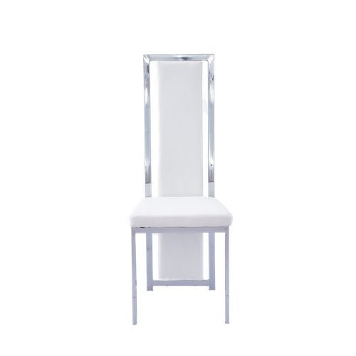 Lot De Chaises Dana Simili Cuir Contour Chromé