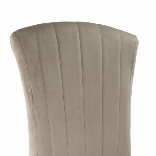 Lot De 6 Chaises Baroque Louis Chrome Velours Moka