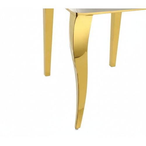 Lot De 6 Chaises Baroque Louis Gold Velours Beige