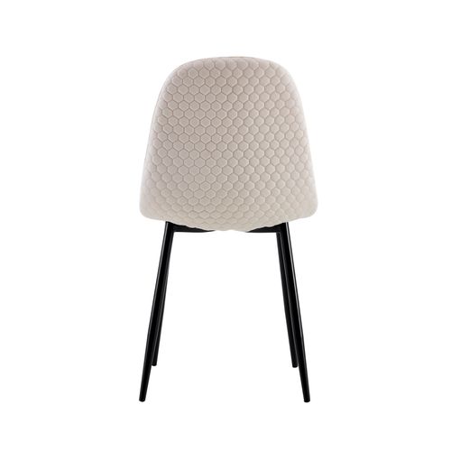 Lot De 4 Chaises Scandinave Alveole Métal Noir