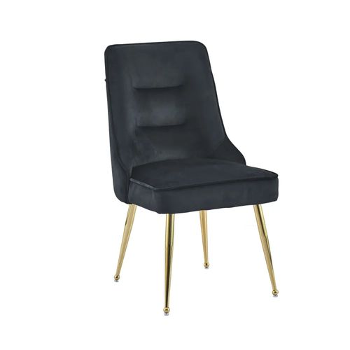 Lot De Chaises Luxury Zip En Velours Pieds Gold