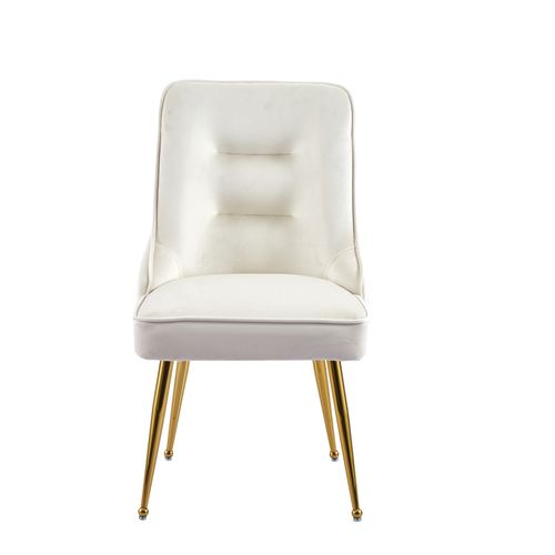 Lot De Chaises Luxury Zip En Velours Pieds Gold
