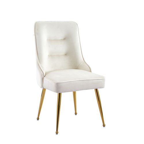 Lot De Chaises Luxury Zip En Velours Pieds Gold