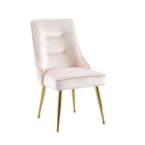 Lot De Chaises Luxury Zip En Velours Pieds Gold