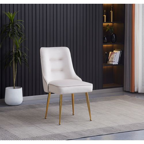 Lot De Chaises Luxury Zip En Velours Pieds Gold