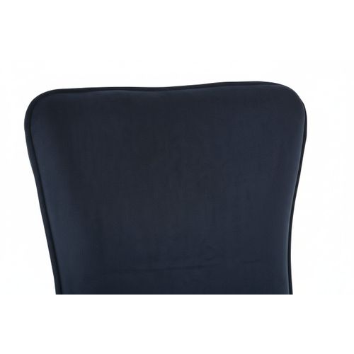 Lot 4 Chaises Salle à Manger Gabrielle Velours Noir Capitonné Pieds Gold