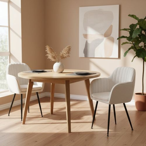 Lot De 2 Chaises Chic Kanvas En Velours Pieds Métal Noir