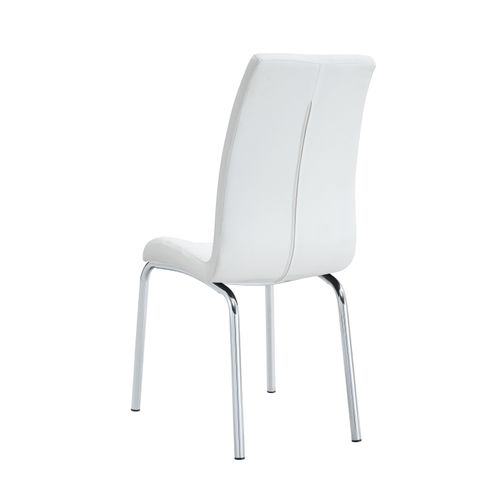 Lot De 6 Chaises Emma Simili Cuir - Blanc