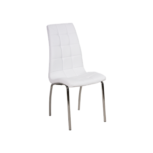 Lot De 6 Chaises Emma Simili Cuir - Blanc