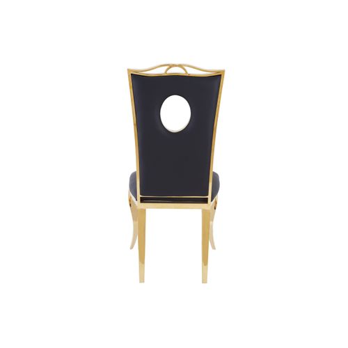 Lot De 4 Chaises Baroque Royal Gold Simili Noir