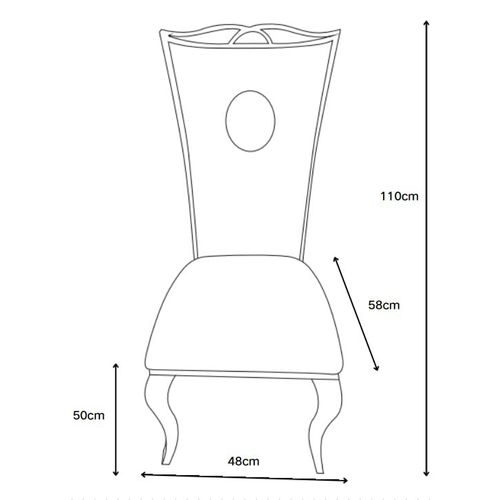 Lot De 4 Chaises Baroque Royal Gold Simili Blanc