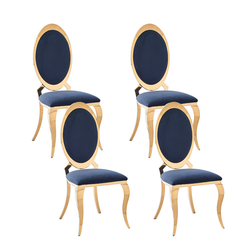 Lot De Chaises Angel Baroque Gold Simili Cuir