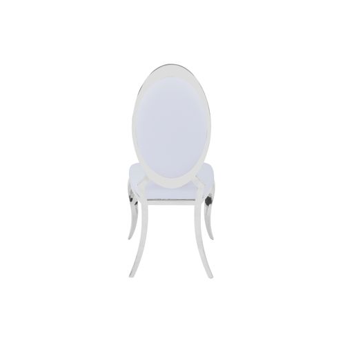 Lot De Chaises Angel Baroque Chrome Simili Cuir