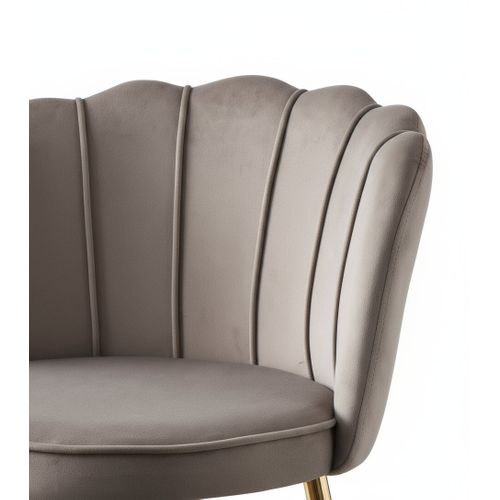 Lot De 2 Tabourets De Bar Nymphea Gold En Velours Moka