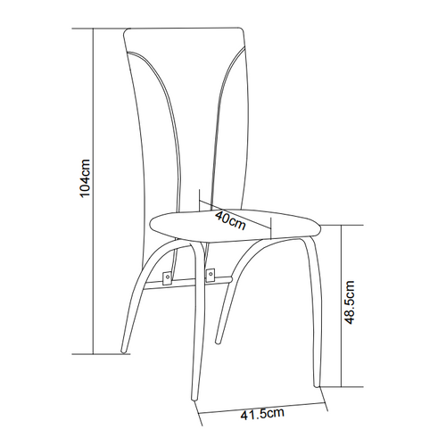 Lot De 6 Chaises Duna Chrome Velours Beige