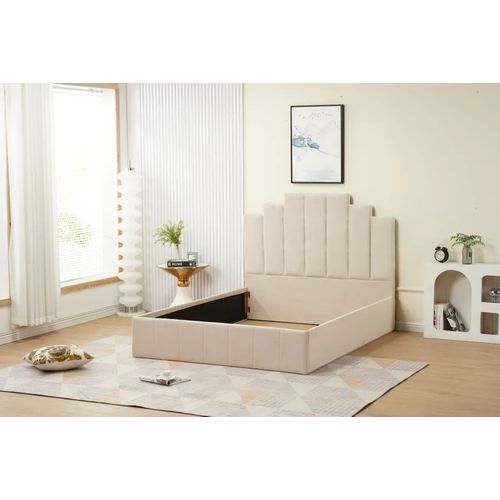 Cadre De Lit Piano Velours 140x190cm