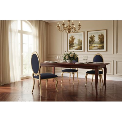 Lot De 4 Chaises Angel Baroque Gold Velours