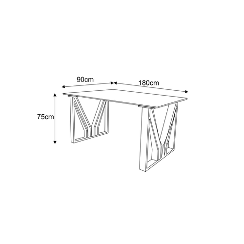 Table à Manger Igrec Chrome Transparent