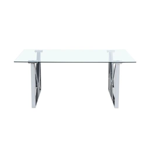 Table à Manger Igrec Chrome Transparent