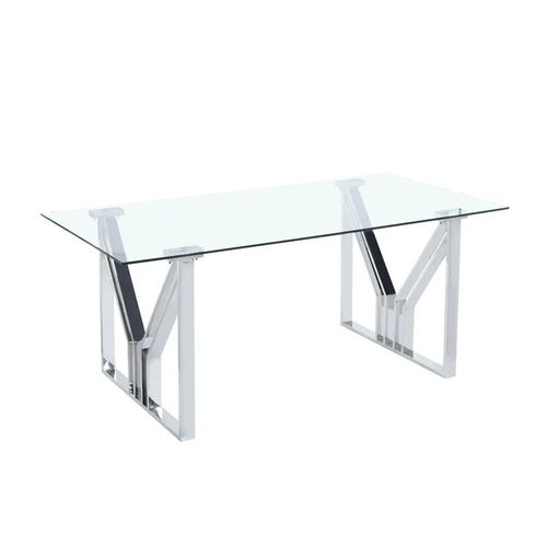 Table à Manger Igrec Chrome Transparent