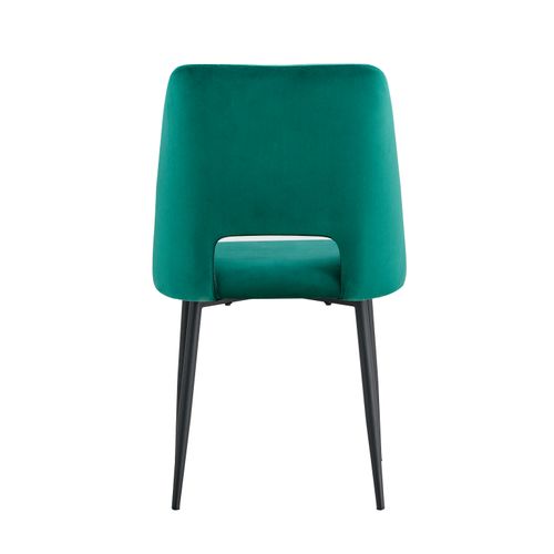 Lot De Chaises Ava Métal Noir Velours