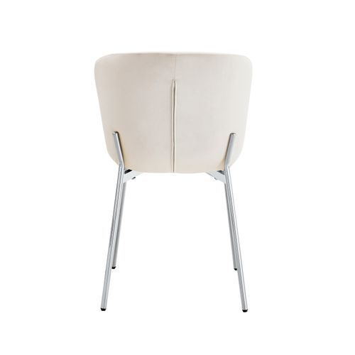 Lot De 4 Chaises Elen Chrome Velours