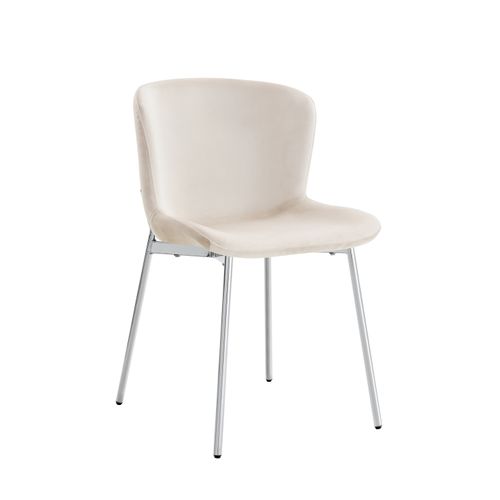 Lot De 4 Chaises Elen Chrome Velours