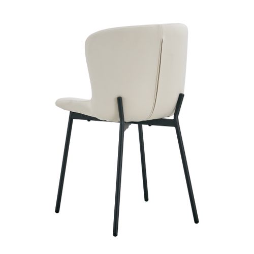 Lot De 4 Chaises Elen Métal Noir Velours