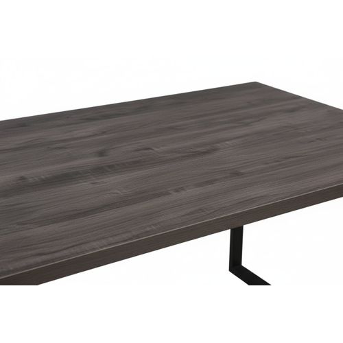 Table à Manger Bois Gris 160x90 Cm 4-6 Couverts Pied Métal – Belgrade