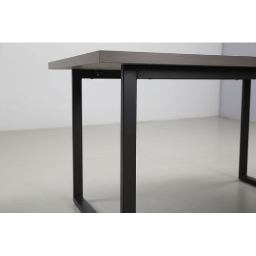 Table à Manger Bois Gris 160x90 Cm 4-6 Couverts Pied Métal – Belgrade