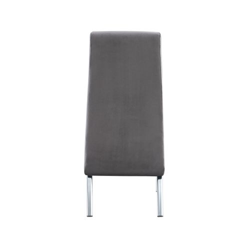 Lot De 4 Chaises Fate Chrome Et Velours Gris