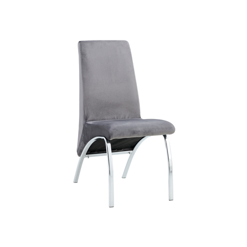 Lot De 4 Chaises Fate Chrome Et Velours Gris