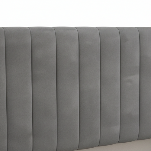 Lit Coffre Camille En Velours Gris 160x200cm