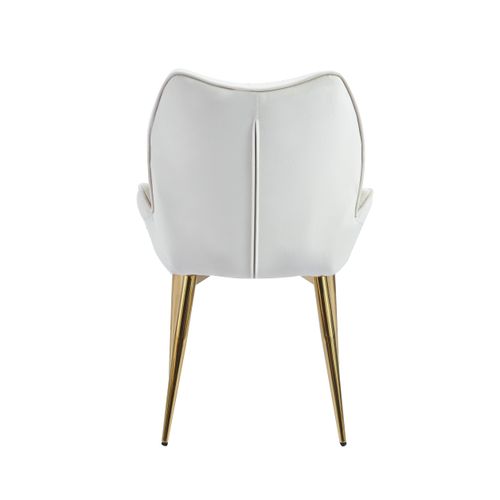Lot De 2 Chaises En Velours Beige Loha Pied Métal Gold