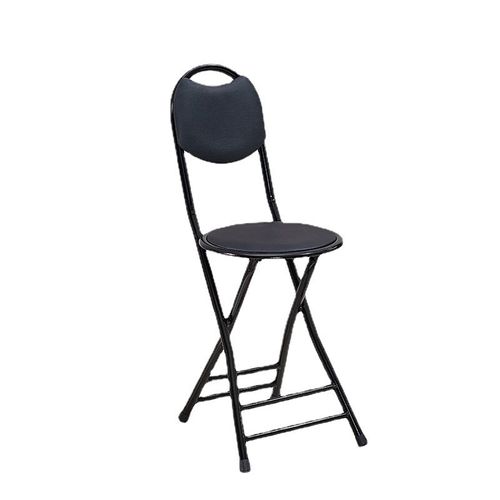 Lot De 10 Tabouret Pliant En Métal Noir – Ø30x44x76 Cm