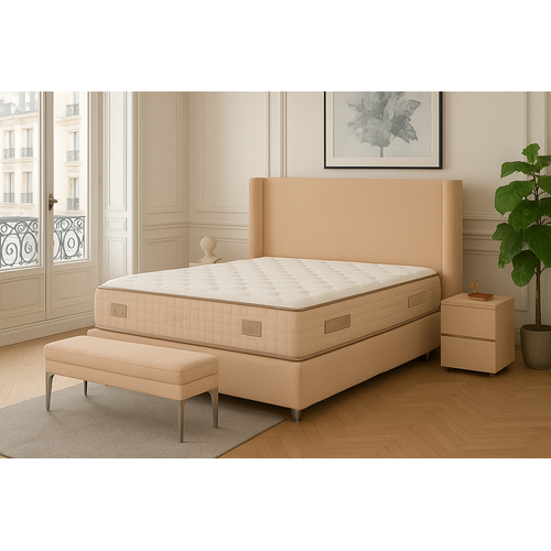 Lit Coffre Coco – Velours – 140x190 Cm Avec Planche De Rangement