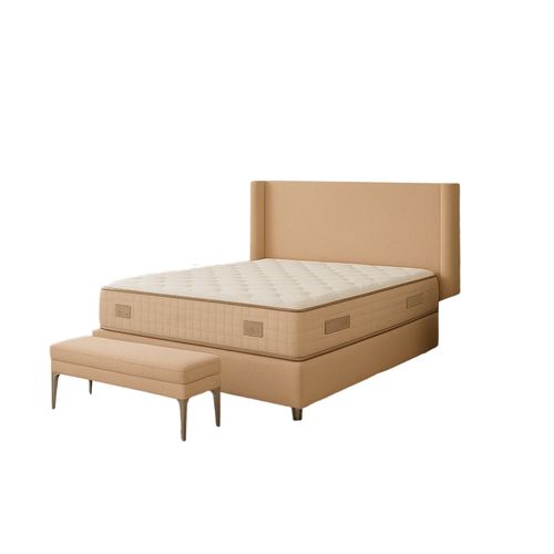 Lit Coffre Coco – Velours – 140x190 Cm Avec Planche De Rangement