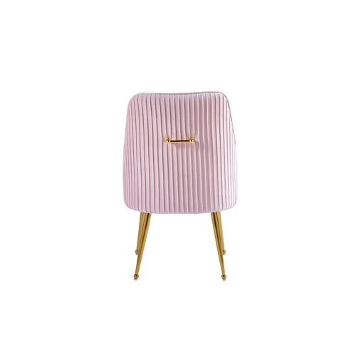 Lot De 2 Chaises Luxury – Velours et Pied Gold – 56x58x93 Cm – Style Chic