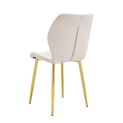 Lot De 4 Chaises Coquillage Gold 46x58,5x87 Cm