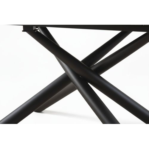 Table Repas Extensible Céramique Travertin Blanc 129/189 Cm – Nysa