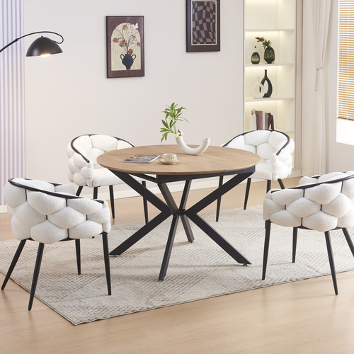 Table à Manger Extensible Liliputien – Chêne Naturel – 120 à 160 Cm