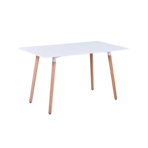 Table à Manger Scandinave Blanche En Bois