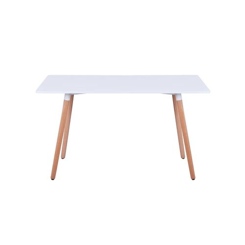 Table à Manger Scandinave Blanche En Bois