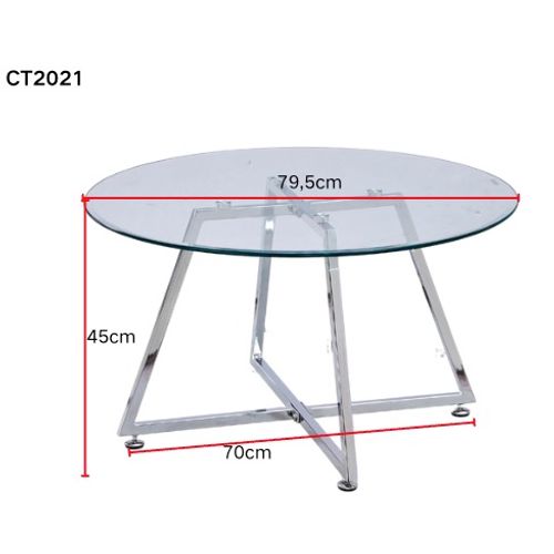 Table Basse Heloise Métal Et Plateau En Verre 80x45 Cm - Marbré Blanc