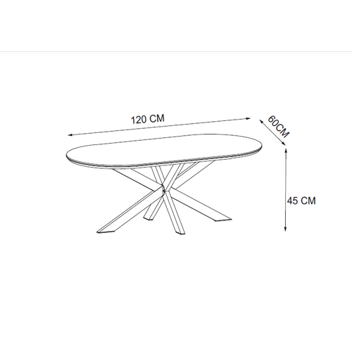 Table Basse Manon Chrome et Céramique Marbre Blanc 120x60 Cm