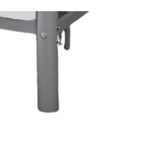 Pack Lit Superposé En Métal Gris + Matelas Compris 4 Places 2+2 Colosse 140x190 Cm Sommier Inclus