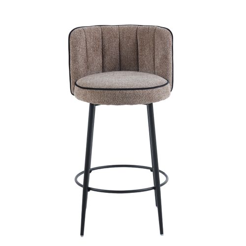 Lot De 2 Tabourets De Bar Cathy Pied Métal Noir