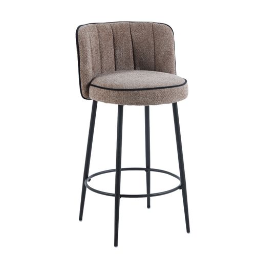 Lot De 2 Tabourets De Bar Cathy Pied Métal Noir