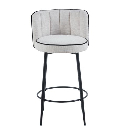 Lot De 2 Tabourets De Bar Cathy Pied Métal Noir